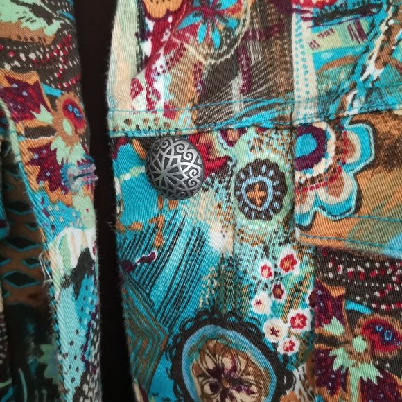 Stretch Christopher & Banks jean jacket, Size Medium - Picture 3 of 4